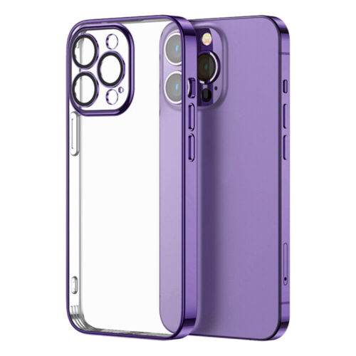 Funda Transparente Delgada Suave TPU Chapada en Cristal para iPhone 16 15 14 13 12 11 Pro - Imagen 2 de 88