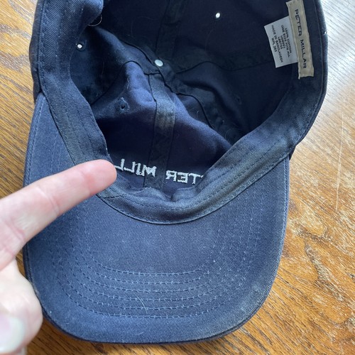 Peter Millar Mens Hat Cap Blue Adjustable One Size Cotton - Picture 7 of 7