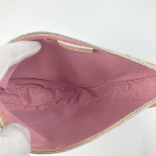 Auth Christian Dior 2004 Trotter Saddle Bag Accessory Pouch Canvas Pink j93 - Picture 15 of 18