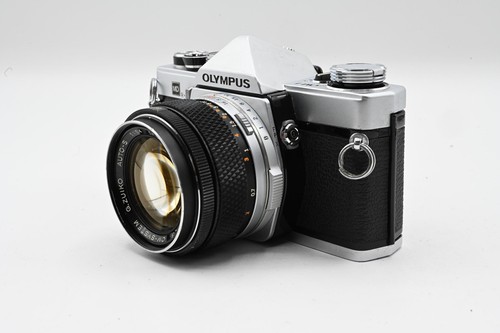 Olympus OM-1 w/ fast 50mm f/1.4 kit in Chrome - Very Nice - Picture 1 of 5