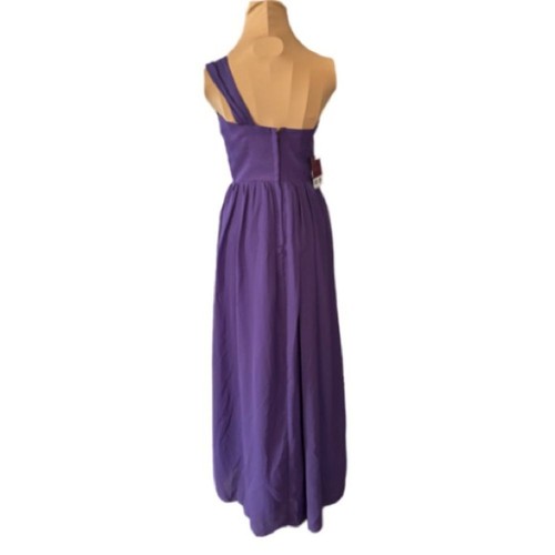 NWT Manjiali Elegant Purple One-Shoulder Maxi Dress Women's Small - Picture 2 of 3