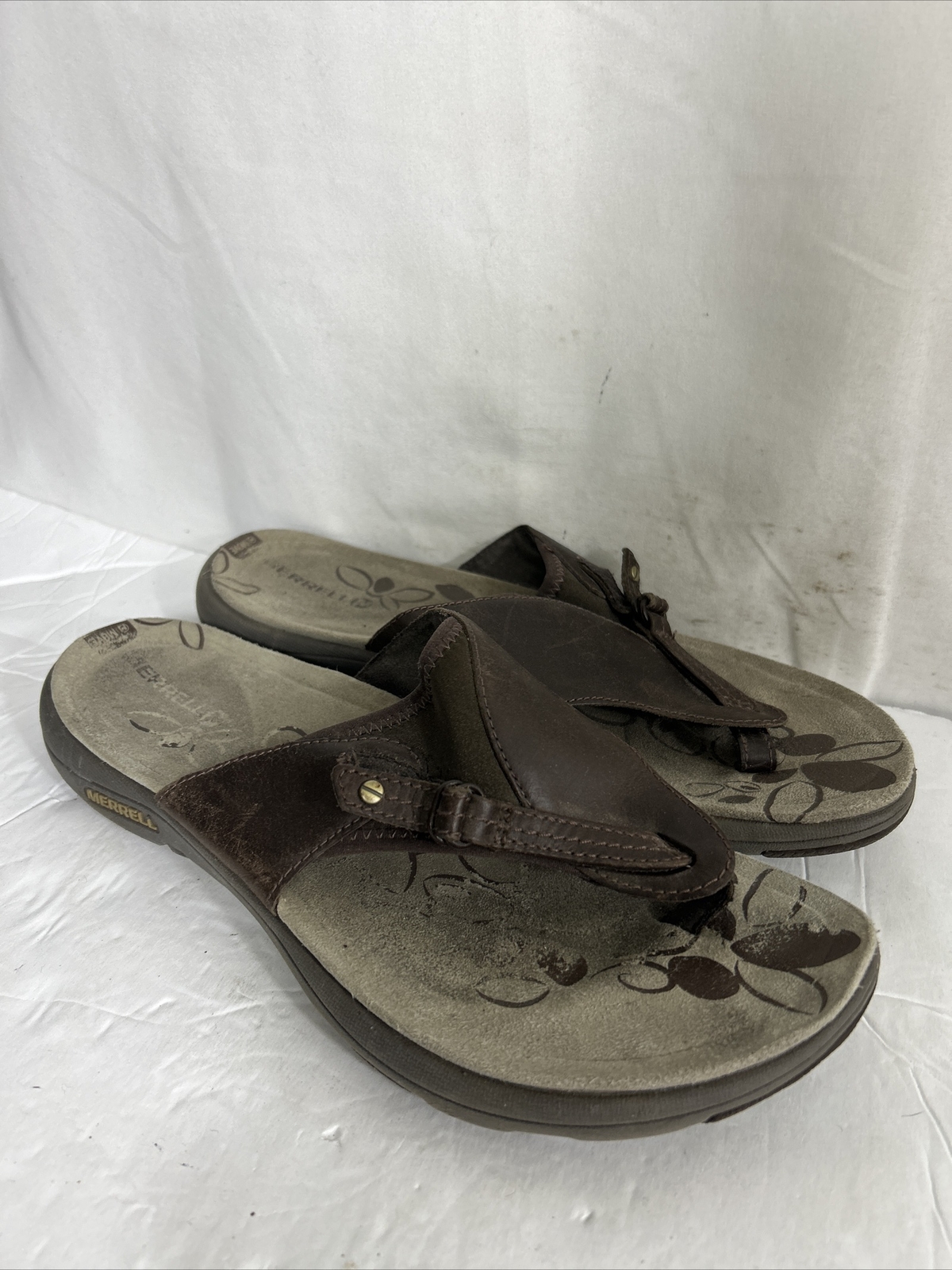 Sandali Merrell Bracken infradito marroni donna taglia 10 slip on