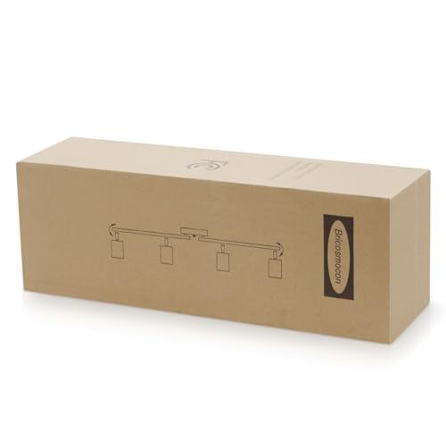 Black Track Lighting Fixture, Modern Kitchen Light 4-Light Track Light(Black) - Picture 9 of 9
