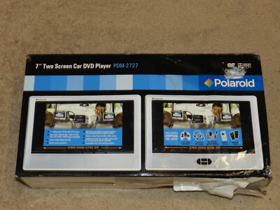 Polaroid PDM-2727 DUAL 7'' Screen DVD Car Player Bundle BRAND NEW