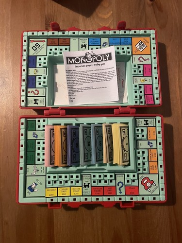 Monopoly Vintage Waddingtons Reisespiel im roten Koffer 1997 komplett top - Bild 4 von 6