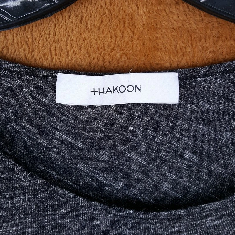 Vestido THAKOON Mujer Pequeño Gris Pullover Mini Drapeado Trenzado Elástico Tejido Foto 2 de 4