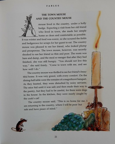 The Fables of Aesop by Aesop (1994, Hardcover) Illustrated by Barnes-Murphy - Picture 4 of 6