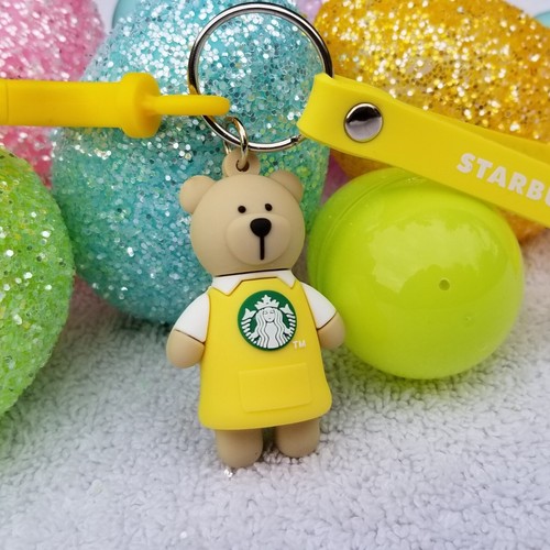 NUEVO PVC Starbucks Llavero Lindo Oso de Peluche Muñeca Llavero Bolso Colgante Pascua - Imagen 2 de 8