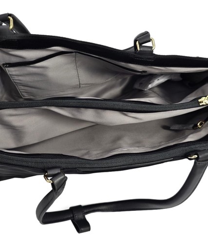 NEW Tumi Voyageur SONIA Nylon 16.75” Business Tote Bag - BLACK with GOLD - Picture 5 of 5