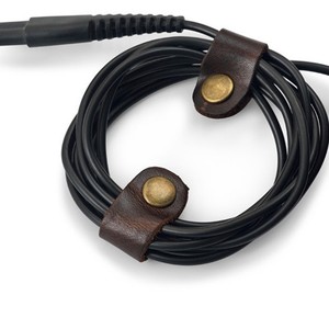 2Pcs Handy Leather Headphone Earphones Cable Tie Cord Organizer Winder Wrap hot