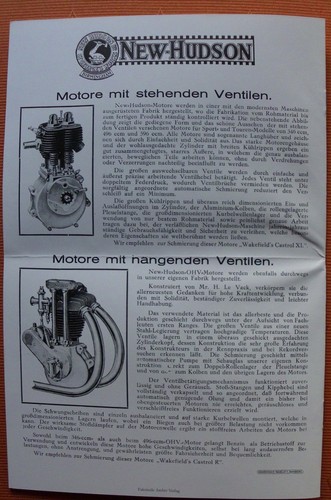 NEW HUDSON 1927 PROSPEKT SEMI SUPER SPORT DE LUXE PLUS OLTIMER MOTORRAD SAMMLER - Picture 2 of 5