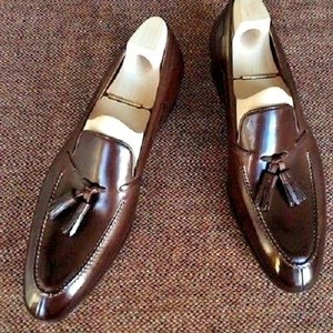 Dark brown loafers with tassels Clearance