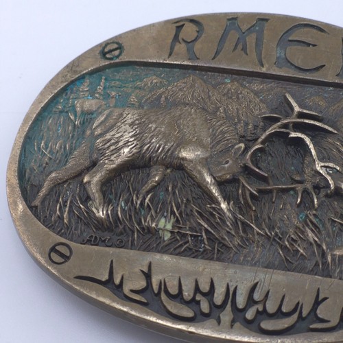 Rocky Mountain Elk Foundation Brass Heritage Rare Messing Gürtelschnalle - Bild 5 von 11