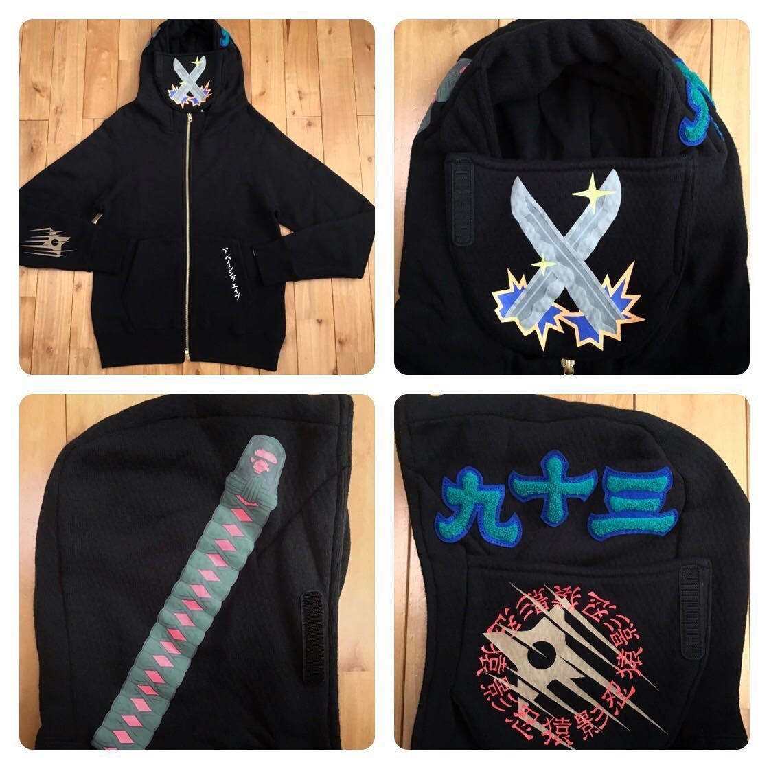 BAPE NINJA ZIP HOODIE Black JAPAN A Bathing Ape Size M | eBay
