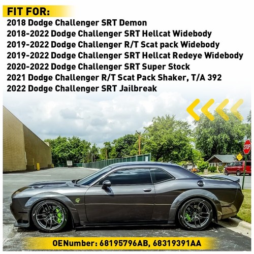 Kit de luces marcadoras laterales delanteras + traseras para lentes negras 18-22 Dodge Challenger SRT - Imagen 11 de 12