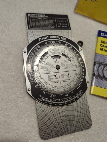 Vintage Jeppesen Sanderson Slide Graphic FLIGHT COMPUTER Manual Case & Packaging - Picture 2 of 23