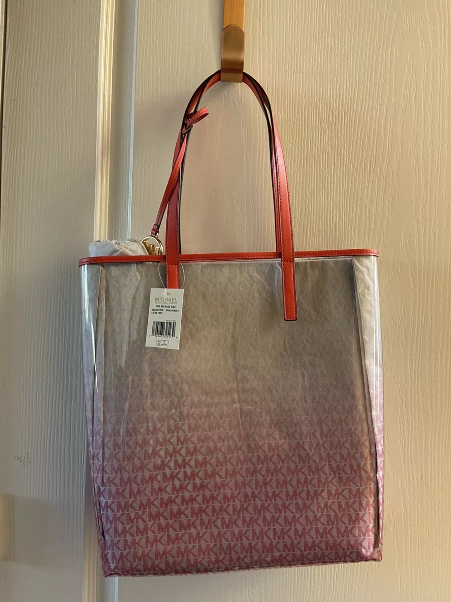 MICHAEL Michael Kors Coral Pink Saffiano Leather Large Selma Tote