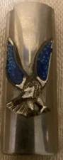 Vintage Turquoise Lighter  Case Cover with bird design Silvertone Navajo