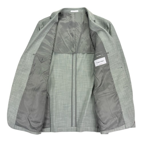 Calvin Klein Mens X Slim Fit Soft Solid Sport Coat Mint Green 46L - Picture 2 of 5
