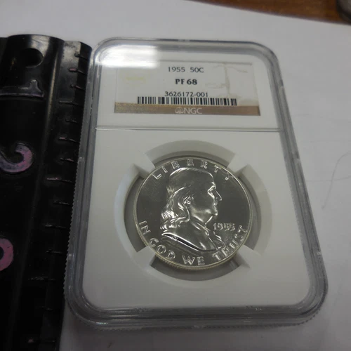 1955 PF68 Franklin Half Dollar NGC