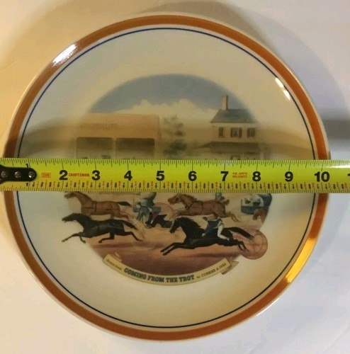 WOODMERE PORZELLAN CURRIER & IVES "AUS DEM TRAB KOMMEN"-THEMA 10,5" PORZELLANTELLER - Bild 11 von 12