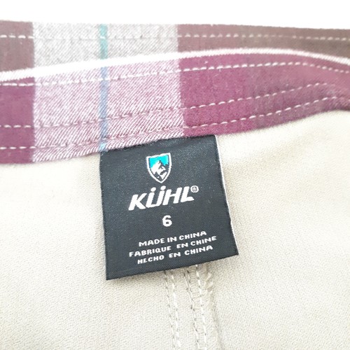 Kuhl Mountain Culture Streamline Corduroy Snap Front Mini Skirt Beige Sz 6 NWOT - Picture 5 of 9