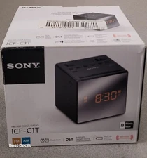 Sony ICF-C1T Desktop Alarm Clock AM FM Radio Black