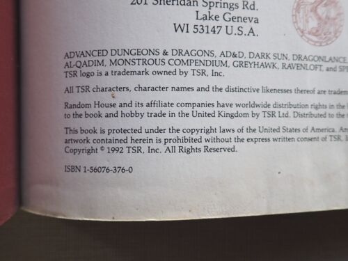 Advanced Dungeons & Dragons (AD&D) - The Complete Book of Elves 2131 TSR 1993 - Foto 7 di 8