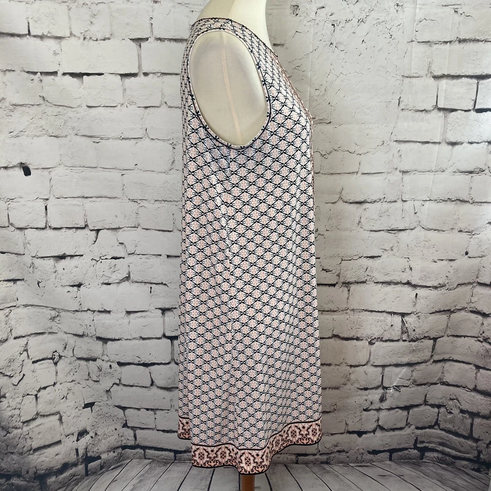 Vestido Studio M para mujer grande sin mangas estampado geométrico fluido mini 5M04W67 Foto 4 de 4