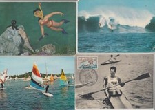 WATER SPORTS 118 Vintage Postcards Mostly Pre-1970 (L5806)