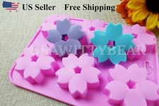 DIY 6 Cavity Sakura Flower Shaped Silicone Handmade Soap Mold US Seller