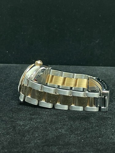 1993 Rolex Ladies Datejust 68243 Champagne Tapestry Dial TT Oyster W Papers 31mm - Picture 9 of 11
