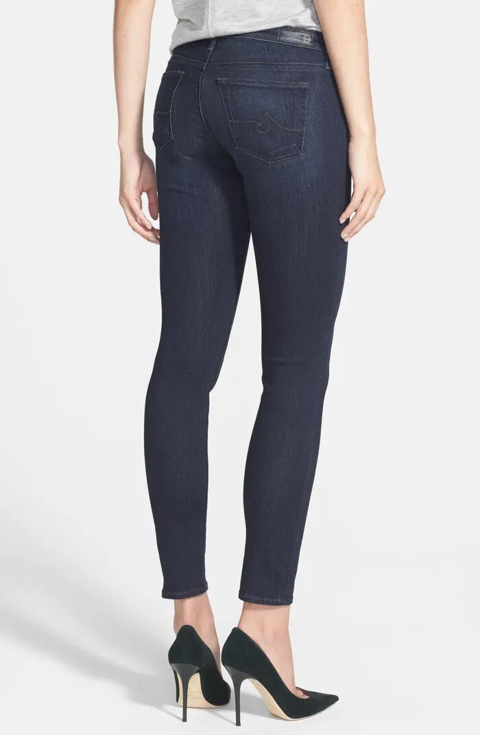 AG Adriano Goldschmied The Legging Ankle Jeans Size 25R Solid Blue