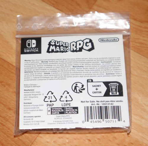 Super Mario RPG Acrylic Standee mini Display Rare Promo Nintendo Switch - Picture 2 of 5