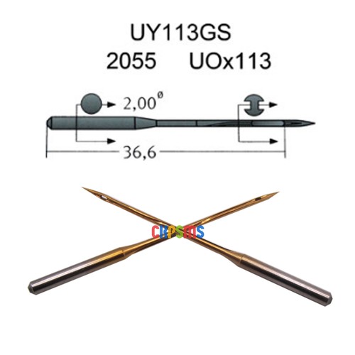 20PCS UOX113 UY113GS "RG" Gebedur Needles For Industrial Multi Needle Sewing - Picture 2 of 3