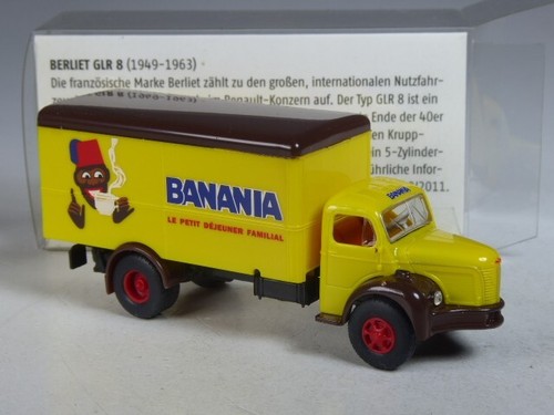 (YG-27) Brekina 85321 Berliet GLR 8 Koffer LKW Banania in OVP