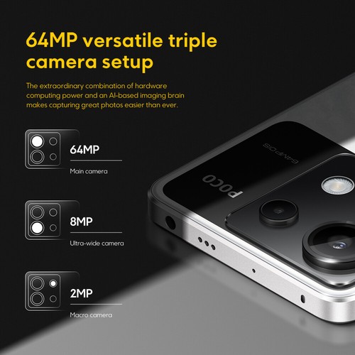 Xiaomi POCO X6 5G Smartphone 12GB+512GB 6,67 AMOLED NFC 64MP Snapdragon® 7s Gen2 - Foto 5 di 17