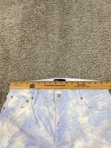 Gap Jeans Womens 14/32 Boyfriend Blue Tie Dye Raw Hem High Rise Y2K Denim Pant - Bild 6 von 10