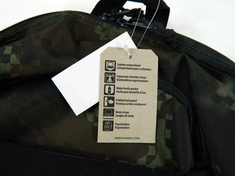 Vans Camouflage Backpack New w/ Tags NWT eBay
