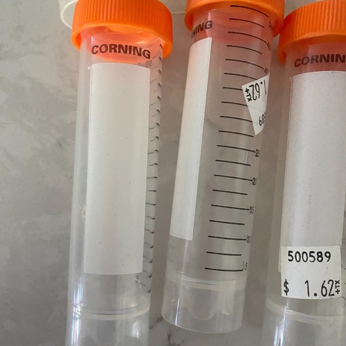 Corning 50 mL Centrifuge Test Tubes Self-Standing Seal Screw Cap Lot of 13 - Picture 3 of 3
