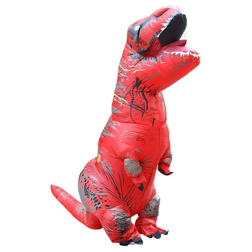 Adult Kids Mascot Inflatable Dinosaur Costumes Dino T-Rex Purim Halloween Party - Picture 11 of 11