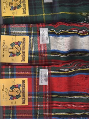 Tartan Sash Clan Stewart Ladies Scottish Wool Plaid 