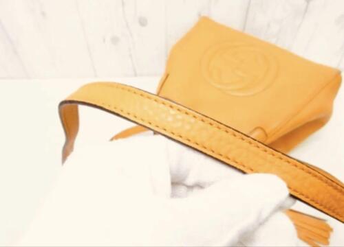 Gucci Shoulder Bag Handbag Soho 2way Orange Interlocking G Leather GG Logo - Picture 8 of 20