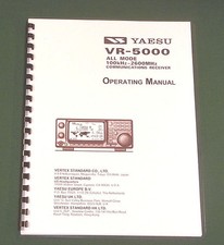 Yaesu VR-5000 Operating Manual -  Premium Card Stock Covers & 28 LB Paper!