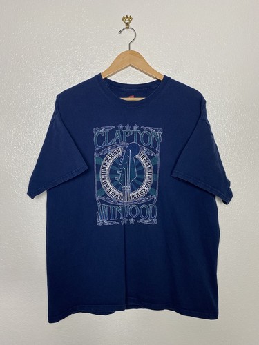 Y2K Eric Clapton Steve Winwood Shirt Mens XL Blue 2009 Live From Madison Square