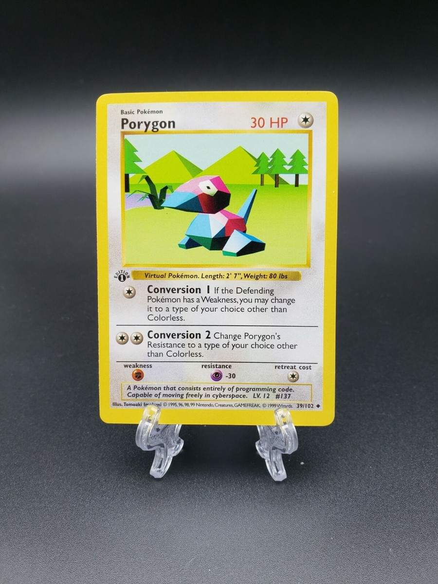 Pokemon Base Set - Porygon 39/102 - 1st Edition Shadowless