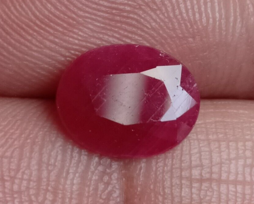 Natural Ruby Oval Cut 3.30 Cts Earth Mine Mozambique Loose Gemstone Certified - Imagen 4 de 6
