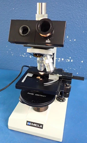Meiji Techno Phase Contrast Microscope w/ 40x/.65 & 100x/1.25 Phase Objectives