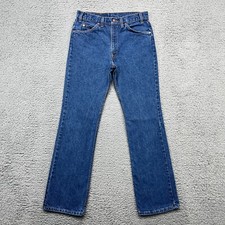 VTG Levi  s 517 Jeans Mens 33x33 Dark Wash USA 90s Orange Tab Bootcut Saddleman