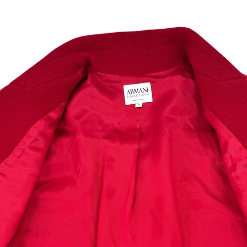 Chaqueta Abrigo Armani Collezioni Lana Recortada Mangas Acampanadas Mujer Talla 40 EE. UU. - Imagen 12 de 13